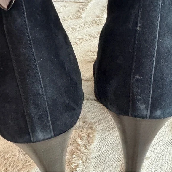 COACH WOMENS BLACK SUEDE JEMMA ANKLE BOOTIES HEEL US 10 EU 40 - Picture 12 of 12